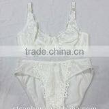 China Underwear Factory Women Embroidery Lace Bra Brassiere With Panty Set thumbnail-1