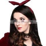 Fashion Women Velvet Headbands Rabbit Ears thumbnail-2