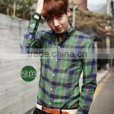 100%cotton Custom Plaid Shirts for Men 2013