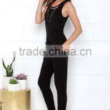 2015 New Style Shirt Top Design for Women Black Romper thumbnail-3