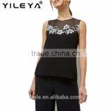 Women Blouse Sleeveless Casual Tops Flower Lace Embroidered Summer Style 2015 Blouses thumbnail-1