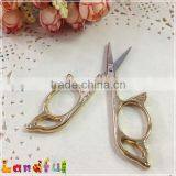 Stainless Antique Zakka Embroidery Gold Butterfly Sewing Scissors thumbnail-6