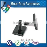 Made In Taiwan Stainless Steel Brass Plated Black Phosphate Square Head Bolt