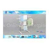 Three Layer Mobile Indoor Outdoor Clothes Drying Rack for Hanging Clothes and Towel thumbnail-1