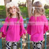 Ruffle Sleeve Sweet Child Clothing Cheap Wholesale Children Clothing Usa thumbnail-4