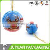 Empty Ball Shape of Tin Box for Christmas Gift Wholesale thumbnail-1