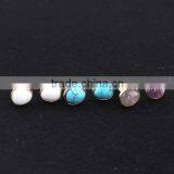 Hot New Round Genstone Ring Gold Plated Alloy Ring for Girls thumbnail-6