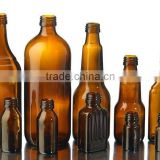 Amber Round Glass bottles