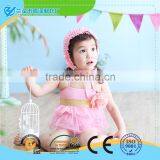 Baby Girls Fashion Beach Clothes/lovely Swimwear With Cap for Girl thumbnail-1