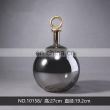 Custom Home Office Art Decorative Unique Frosted Glass Table Flower Vase thumbnail-3