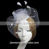 Wholeslae Hair Clip Veiling Sinamay Base Fascinator Hat For Wedding Party thumbnail-2