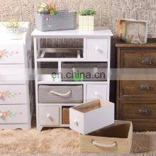 Living Room Wicker Furniture & Cabinet With Wicker Basket Drawer thumbnail-2