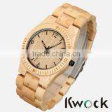BEWELL Water Resistant Wood Watch Wooden Bamboo Western Wrist Watch ECO Friendly Watch thumbnail-3
