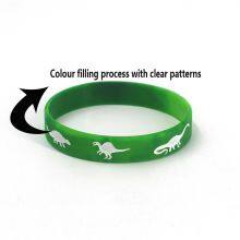 Chinese Factory in Stock Dinosaur Adventure Embossed Silicone Wristband Kids Dinosaur School Activity Present Silicone Bracelet thumbnail-3