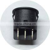 Black ON OFF Round Dot Illuminated Rocker Switch T85 thumbnail-1