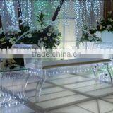 Long crystal transparent acrylic sofa for living room