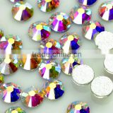 SS4-SS40 14cuts Crystal AB non hot fix , flat back rhinestone for clothing decoration