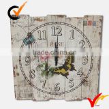 French garden style dristressed antique wooden clock