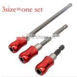 2 Set 1/4 Inch Hex Bit Tip Holder Screwdriver Bit Extension Bar Electric Screwdriver Red AR-64 thumbnail-1