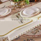 Luxury European Solid Wood Banquet Table Hotel Table and Chairs With Gold Painted thumbnail-2