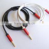 High Quality New Design Gold Connector Metal Round Audio Cable