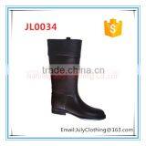 Black Brown Riding Rubber Rain Boots Shoes thumbnail-2