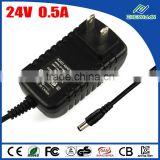 Shenzhen Power Supply 24V 0.5A Sunny Adapter With US Plug