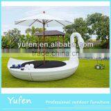 All Weather Outdoor Round Rattan Daybed thumbnail-2