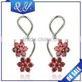 New Model Hot Sale Products Double Flower Design Hanging Ear Ring for Girls thumbnail-4