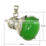 Plated 925 Sterling Silver Cats Eye Pendants