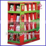 4-tiers case stacker pallet display for books