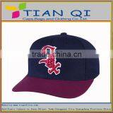 for Unisex 100% Cool Deep Blue Color Custom Made Wholesale Flat Brim Hats thumbnail-1