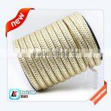 Wholesale Metallic Gold Braided Knitted Leather Cord thumbnail-3