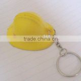 mini hard hat plastic keychain with lovely design for promotional gift