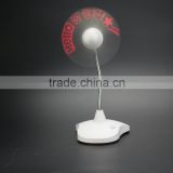 several good models Supply usb mini personal fan/LED flashing USB message fan with desk type