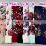 Printe Flower Winter Muslim Viscose Pattern Printe Floral Long Hijab Hijab Scarf Scarves Wrap Headband Shawls thumbnail-6