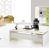 Modern White Whole Set Office Executive Table and Chair in L Shape (FOH-ED-M2422) thumbnail-1