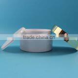 100ml 100g Empty White PET Plastic Cream Jar Container With Gold Aluminium Lid thumbnail-2