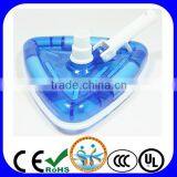 Swimming pool equipment, transparent triangular vacuum head