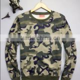 men camouflage all over print pullover sweatshirt without hood