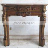 Wooden Mantel Fireplace - Antique Style Furniture - Indoor Furniture for Living Room