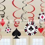 Casino Your Bet Card Night Party Gamble Hanging Swirl Ceiling Decoration thumbnail-1