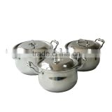 3pcs Stainless Steel cookware soup pot