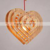 Nordic Creative Brief Wooden Pendant Lamps Heart Shape Living Room Bedroom Lighting Fixtures Holiday Living Christmas Lights thumbnail-2