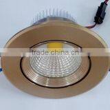 Golden Classic COB 7W Led Ceiling Lighting With CE
