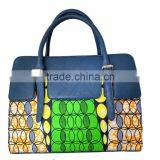 Wholesale African Ankara Wax Print Fabric Women Handbags African Model All Kinds of Handbags Leather Purse thumbnail-1