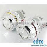 Latest Hot Sale! Square Double Angel Eyes Motorcycle Headlights, HID Bixenon Projector Lens Headlight thumbnail-2