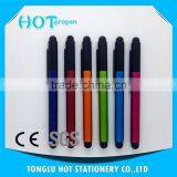 promotional plug screen touch ball pen with mobile phone support