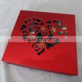 2015 Hollow-Carved Heart Pattern Hard Silver Coated Paper Chocolate Gift Box thumbnail-1