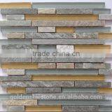 Golden Honey Slate Mosaic and Glass Mosaic thumbnail-1